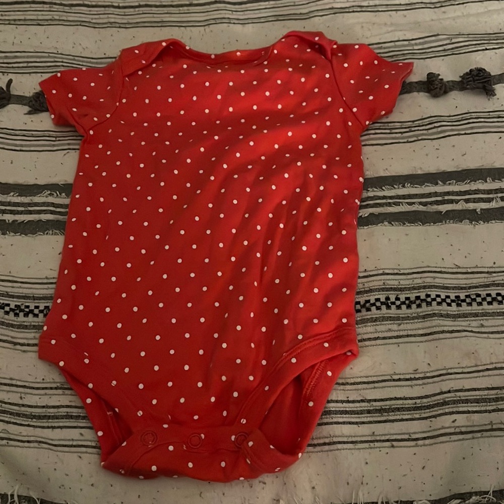 Red and white polka dot ounsie